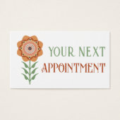 Boho Folk Art Bloem Afspraakkaart Visitekaartje (Voorkant)