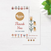 Boho Folk Art Bloemen Inlegger Visitekaartje (Bureau)