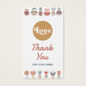 Boho Folk Art Bloemen Inlegger Visitekaartje (Voorkant)