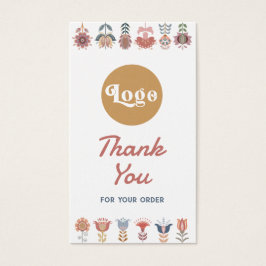 Boho Folk Art Bloemen Inlegger Visitekaartje