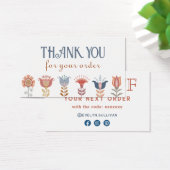 Boho Folk Art Bloemen Kortingskaart Visitekaartje (Bureau)