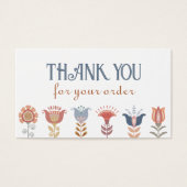 Boho Folk Art Bloemen Kortingskaart Visitekaartje (Voorkant)