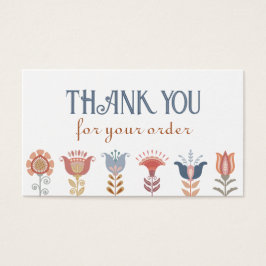 Boho Folk Art Bloemen Kortingskaart Visitekaartje