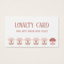 Boho Folk Art Bloemen QR Code Loyaliteit Kaart