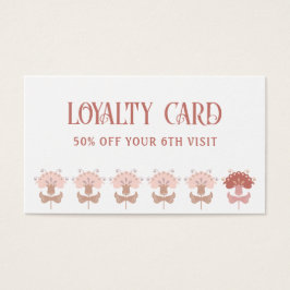 Boho Folk Art Bloemen QR Code Loyaliteit Kaart