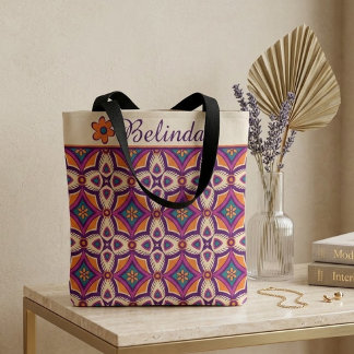 Boho Folk Art Boodschaptas Tote Bag