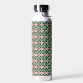 Boho Folk Art Eclectisch Retro Kerstpatroon Waterfles (Links)