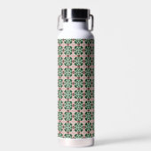 Boho Folk Art Eclectisch Retro Kerstpatroon Waterfles (Voorkant)
