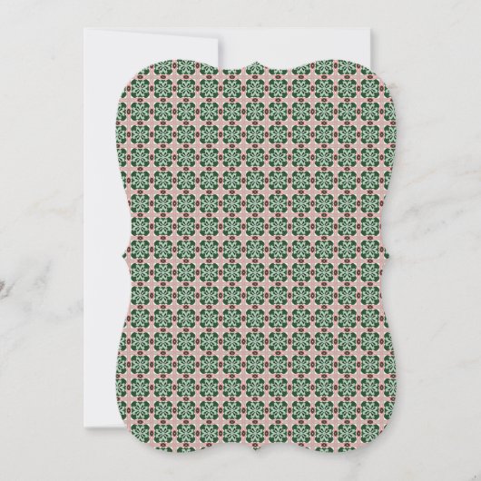 Boho Folk Art Eclectische Retro Kerstpatroon Kaart (Voorkant)