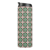 Boho Folk Art Eclectische Retro Kerstpatroon Thermosbeker (Geroteerd rechts)