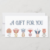 Boho Folk Art Flowers Cadeaubon (Voorkant)