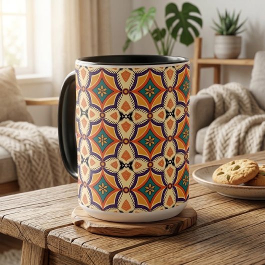 Boho Folk Art Schoudertas Mok