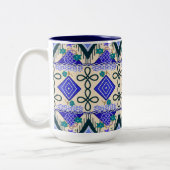 Boho Folk Art Tweekleurige Koffiemok (Links)