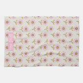 Boho Folk Cross Stitch Floral Kitchen Towel Theedoek (Horizontaal)