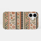 Boho Folk Floral Geometric Seamless Pattern iPhone 16 Hoesje (Achterkant horizontaal)
