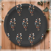 Boho Folk Herfst Autumn Leaf Thanksgiving Papieren Bordje