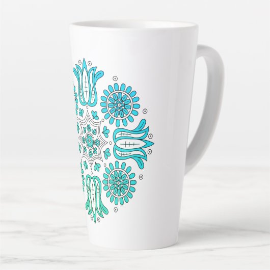 Boho Folk Latte Mok (Rechterhoek)