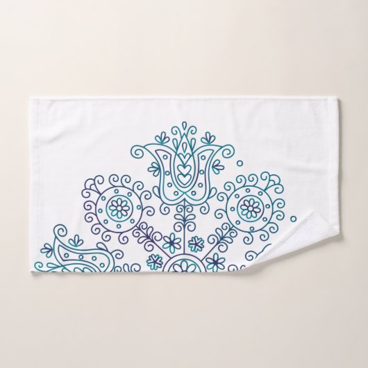 Boho Folk Patroon Bad Handdoek (Handdoek)