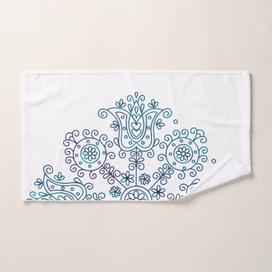 Boho Folk Patroon Handdoek (Handdoek)