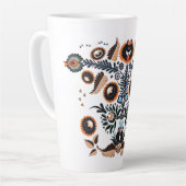 Boho Folk Patroon Latte Mok (Linkerhoek)