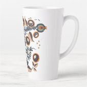 Boho Folk Patroon Latte Mok (Rechts)
