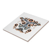 Boho Folk Pattern Tegeltje (Zijkant)