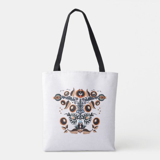 Boho Folk Pattern Tote Bag (Achterkant)