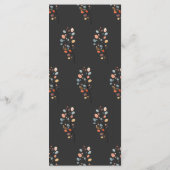 Boho Folk Pumpkin Thanksgiving Dinner Menu (Achterkant)