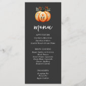 Boho Folk Pumpkin Thanksgiving Dinner Menu (Voorkant)