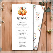 Boho Folk Pumpkin Thanksgiving Dinner Menu
