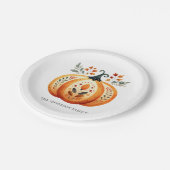 Boho Folk Pumpkin Thanksgiving Papieren Bordje (Gekanteld)