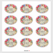 Boho Folkart Kitchen Spices Labels (Vel)