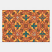 Boho Folklore Patronen in Aardrijke Kleuren Inpakpapier Vel (Voorkant 3)