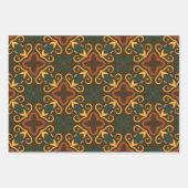 Boho Folklore Patronen in Aardrijke Kleuren Inpakpapier Vel (Voorkant)