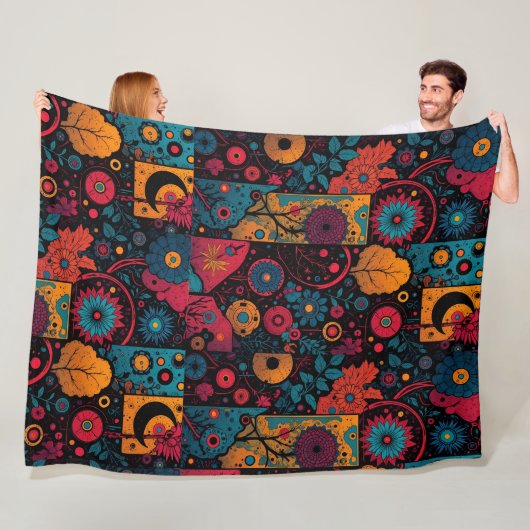 Boho Folklorische Bloem- en Mandala Patroon Deken (In situ)