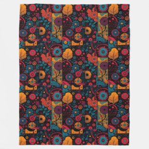Boho Folklorische Bloem- en Mandala Patroon Deken