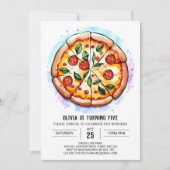 Boho Foodie Pizza Verjaardag Kaart (Voorkant)