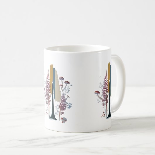Boho Forest Abstract Brush Stroke Classic Mug Koffiemok (Voorkant rechts)
