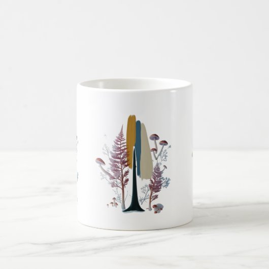 Boho Forest Abstract Brush Stroke Classic Mug Koffiemok (Center)