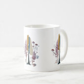 Boho Forest Abstract Penseelstreek Klassieke Mok (Voorkant rechts)