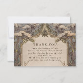Boho Forest Antler Wedding Bedankkaart (Voorkant)