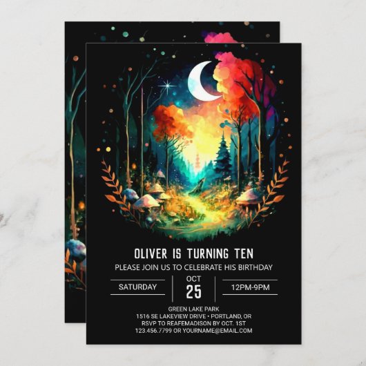 Boho Forest avontuur wacht op verjaardag Kaart (Voorkant / Achterkant)