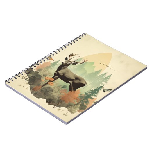 Boho  Forest Deer Spiral Notitieboek (Linkerzijde)