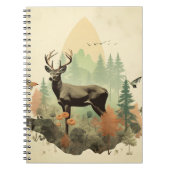 Boho  Forest Deer Spiral Notitieboek (Voorkant)
