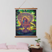 BOHO FOREST GIRL PAPEGAAI HANGEND WANDKLEED (Slaapkamer)