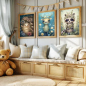 Boho Forest Herten Muurdecoratie voor Kinderkamer  Poster