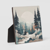 Boho Forest Landschap Kunstwerk Fotoplaat (Voorkant)