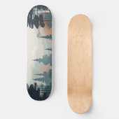 Boho Forest Landschap Kunstwerk Persoonlijk Skateboard (Voorkant)