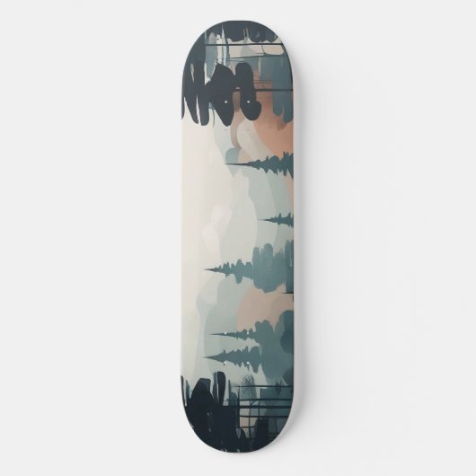Boho Forest Landschap Kunstwerk Persoonlijk Skateboard (Voorkant)