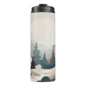 Boho Forest Landschap Kunstwerk Thermosbeker (Voorkant)